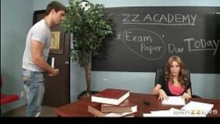 Big-boobed sex hungry teacher Aleksa Nicole fucks her student porn video